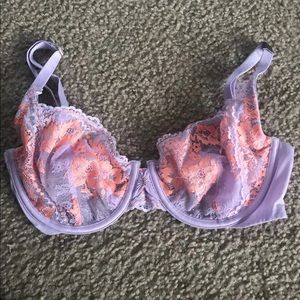 Victoria Secret Lace Unlined Demi Bra 32DD